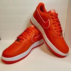 Nike Mens Air Force 1 \'07 DV0788-600 Picante Red Leather Sneaker Shoes Size 9 Nike Air Force 1  main image 3